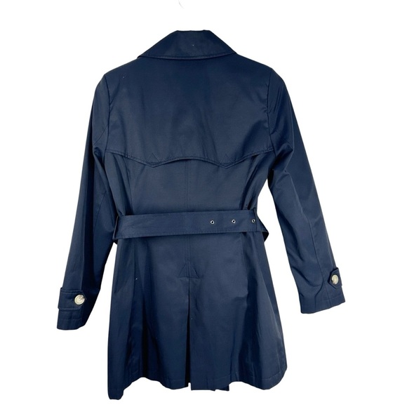 LAUREN RALPH LAUREN Navy Blue Double Breasted Trench Coat Women's XS - Picture 7 of 12